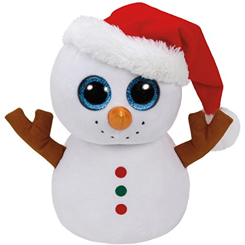 Carletto Ty 37077 Scoop - Schneemann, 24 cm, mit Glitzeraugen, Glubschi's, Beanie Boo's, X-Mas limitiert Ty 37077-Scoop-Schneemann, Plüsch von TY