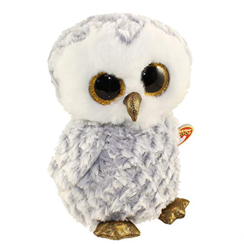 Carletto Ty 37086 White Owl Beanie GL Owlette Buddy-Eule Plüsch, Weiß, 24 cm von TY