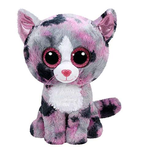 Carletto Ty 37172 Ty 37172-Lindi mit Glitzeraugen, Beanie Boo's Katze, 15 cm, pink von TY