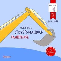 CARLSEN 9783551271556 Vicky Bo's Sticker-Malbuch Fahrzeuge von Carlsen