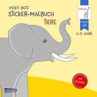 CARLSEN 9783551271563 Vicky Bo's Sticker-Malbuch Tiere von Carlsen