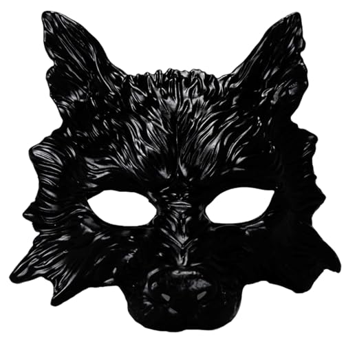 Carnavalife Wolf Maske, 3D, halbes Gesicht, Werwolf-Maske, Halloween-Maske, Tiermaske, für Erwachsene, Wolfsmaske von Carnavalife