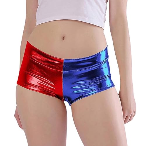 Harley Quinn Kostüm für Mädchen und Damen, Harley-Quinn-Hose, Blau, Rot, für Mädchen und Damen, Erwachsene, für Halloween und Karneval (4 Jahre, Harley Quinn Kinderhose) von Carnavalife