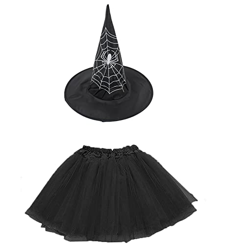 Tutu-Rock für Damen, Stirnband oder Hut in Halloween-Design, Cosplay-Kostüm, Geist, Hexe, Totenkopf (Bruja B) von Carnavalife