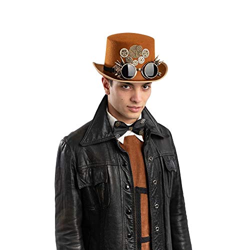 Carnival Toys Hut Steampunk Braun, mit Brille und Dekoration von Carnival Toys