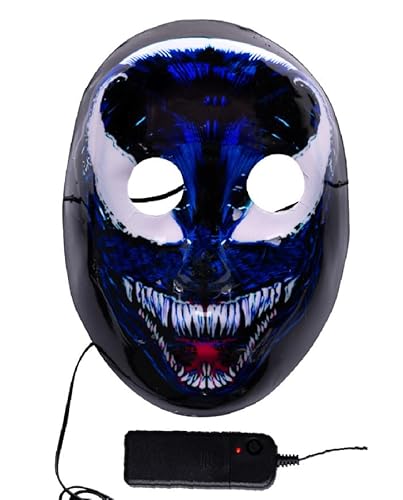 Carnival Toys 141 MASCHERA Horror BLU DECORAZIONI LUMINOSE (Batterie ESCLUSE) IN Busta Con CAVALLOTTO von Carnival Toys