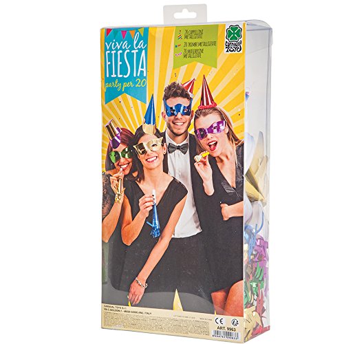 Carnival Toys 9963 - Party Set, 20 Hüte 20 Masken 20 Metallic Tröten von Carnival Toys