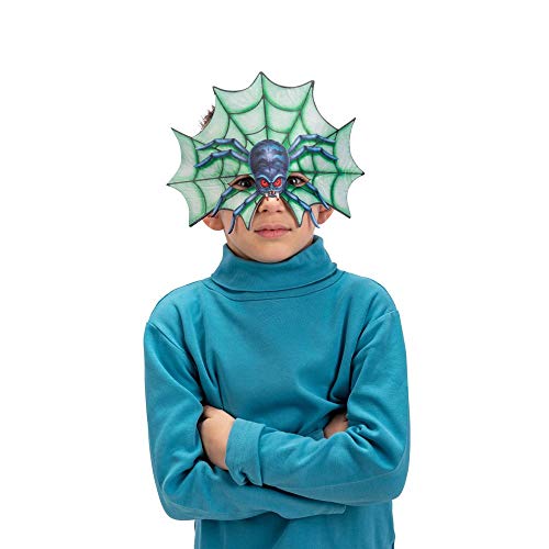 Generique - Schaurige Spinnen-Maske für Kinder Halloween-Zubehör blau-grün Generique - Schaurige Spinnen-Maske für Kinder Halloween-Zubehör blau-grün von Carnival Toys