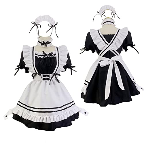 CarolynDesign Japanisches Anime Sissy Maid Dress Anime French Maid Schürze Kostümset von CarolynDesign