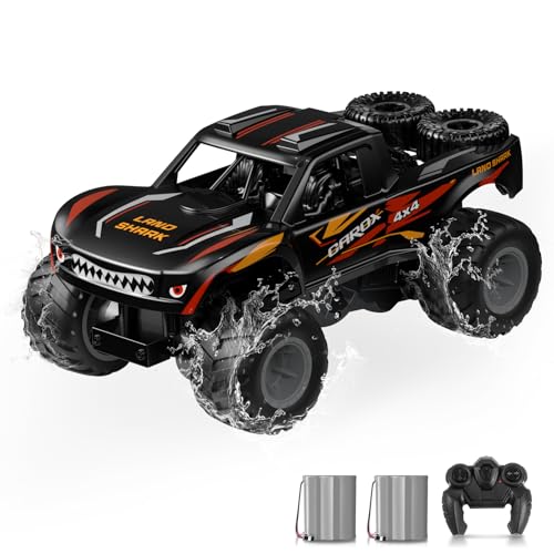 Carox Amphibienfahrzeug Ferngesteuertes Auto, 2.4 Ghz Wasserdicht RC Auto mit 900mah Akku,Kinder Pool Strand Spielzeug für Kinder ab 6 Jahre OX35 von Carox