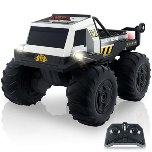 Carox Amphibienfahrzeug Ferngesteuertes Auto, 2.4 Ghz 1200mah Wasserdicht Monstertruck, RC Auto Pool Strand Spielzeug für Kinder ab 6-18 Jahre OX23 von Carox