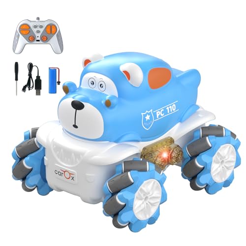 Ferngesteuertes Auto, 1:36 4WD 2.4Ghz 360°Flip Rotation RC Auto mit Licht,RC Car Spielzeug für Kinder ab 3-5 Jahre von Carox