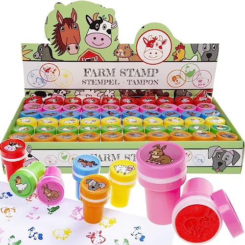 12 Stempel * Bauernhoftiere * als Mitgebsel für Kindergeburtstag oder Mottoparty | Perfekt zum basteln, malen, als Geschenk und Spiel für Kinder Stamp Bauernhof Tiere Farm Pferd Kuh Schaf von Carpeta