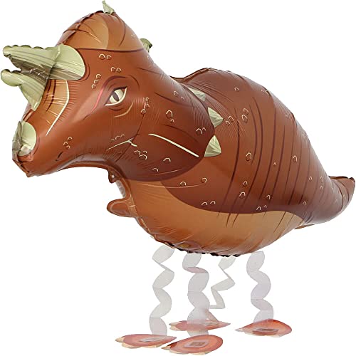 Airwalker Folienballons * Laufende Tiere * als Deko für Geburtstag und Party | 34-115cm groß | Walking Animals Kinder Kindergeburtstag Partydeko Luftballons Ballons, Edition: Triceratops von Carpeta