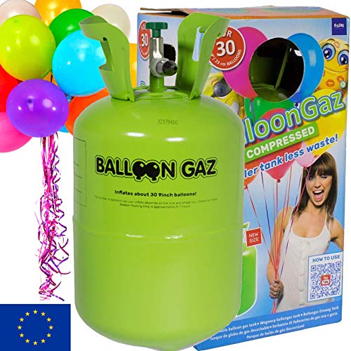 BALLONGAS FÜR 30 LUFTBALLONS + 25 BALLONS + FÜLLVENTIL + 25 ÖKO-BALLONSCHNUR | Helium Einweg Flasche Luftballon Folienballon Deko Geburtstag Party Hochzeit BALLONGAS FÜR 30 LUFTBALLONS + 25 BALLONS + FÜLLVENTIL + 25 ÖKO-BALLONSCHNUR | Helium Einweg Flasche Luftballon Folienballon Deko Geburtstag Party Hochzeit von Carpeta