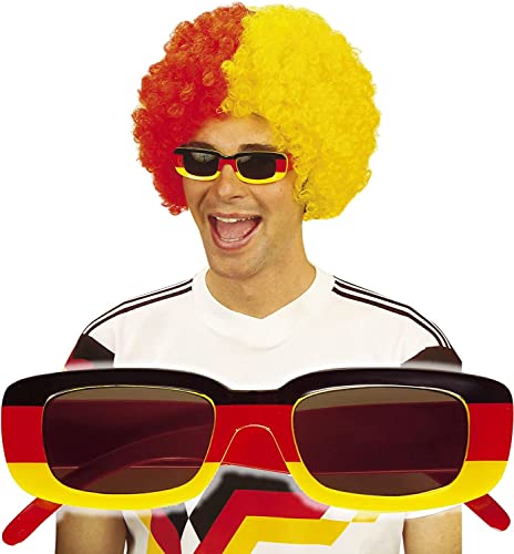 DEUTSCHLAND FANBRILLE als Verkleidung für WM, Karneval oder Fußball Mottoparty | MALE | Fasching Sonnenbrille Fan Brille schwarz rot gold Germany von Carpeta