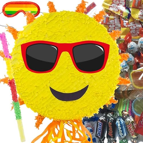 Pinata * SONNE + STOCK + BRILLE + SÜSSIGKEITEN * als Spiel und Deko für Kindergeburtstag und Mottoparty | Größe: 39x39x12cm | Pinatas Sun Smile Kinder Party Pinata * SONNE + STOCK + BRILLE + SÜSSIGKEITEN * als Spiel und Deko für Kindergeburtstag und Mottoparty | Größe: 39x39x12cm | Pinatas Sun Smile Kinder Party von Carpeta