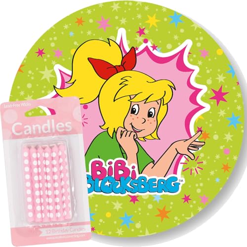 Tortenaufleger + 12 Kuchenkerzen * BIBI Blocksberg * als Kuchendeko zum Kindergeburtstag | Ø20cm-Aufleger aus Esspapier | Kinder Geburtstag Party Deko Kerzen Tortendeko, Stil: Bibi Blocksberg Tortenaufleger + 12 Kuchenkerzen * BIBI Blocksberg * als Kuchendeko zum Kindergeburtstag | Ø20cm-Aufleger aus Esspapier | Kinder Geburtstag Party Deko Kerzen Tortendeko, Stil: Bibi Blocksberg von Carpeta