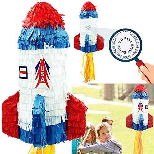 XL-Pinata * Space * als Schlag- und Zugpinata für Kindergeburtstag | Größe: 40x24x24cm | Piñata für 20 Kinder | Rakete Weltraum Astronat Geburtstag Party Spiele XL-Pinata * Space * als Schlag- und Zugpinata für Kindergeburtstag | Größe: 40x24x24cm | Piñata für 20 Kinder | Rakete Weltraum Astronat Geburtstag Party Spiele von Carpeta