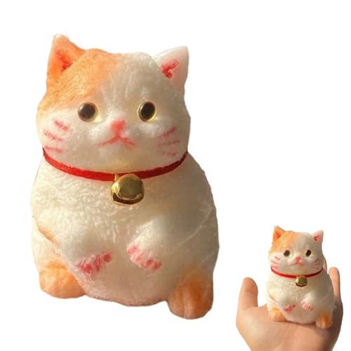 Squishy Katze,Squishy Cat,Tragbare Cat Stressball,Cartoon-Katzen-Quetschspielzeug,Süße Squeeze Fat Cat,für Kinder Erwachsene Weihnachtsfeier Gunst Geschenke(Zufällige Farben) von Carreneu