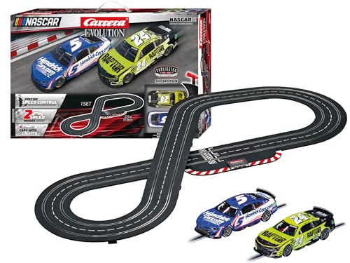 Carrera Evolution - 20025248 I NASCAR I Rennbahn-Set | Rennbahn mit lizensierten Slotcars | bis zu 2 Spieler | Für Kinder ab 8 Jahren & Erwachsene I Carrera Bahn von Carrera Evolution