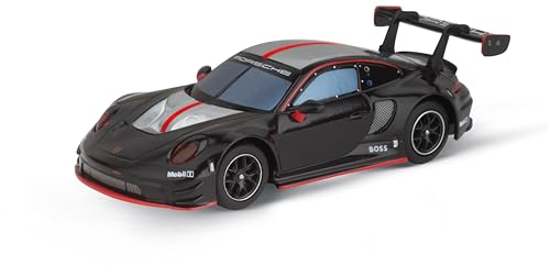 Carrera Hybrid, Porsche 911 GT3 R Black Devil, Maßstab 1:50, Front- und Rücklichter, Bis zu 30 Minuten Rennaction, USB-C-Aufladung in 20 Minuten, Mobile App-Steuerung für maximales Fahrvergnügen von Carrera Hybrid