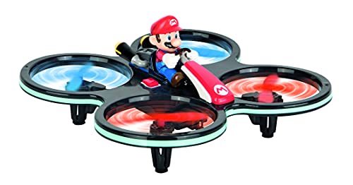 Carrera 370503024 RC Mini Mario-Copter, Rot/Schwarz │ Ferngesteuerter Elektro-Helikopter für drinnen & draußen │mit Ersatz-Rotorblättern & Fernbedienung │ Spielzeug für Kinder ab 8 Jahren & Erwachsene von Carrera