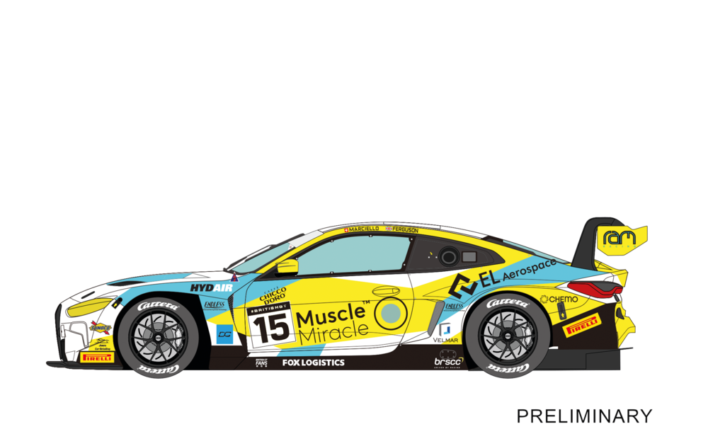 BMW M4 GT3 "RAM Racing  No. 15" British GT 2024 von Carrera