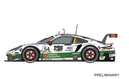 Carrera 20032042 DIGITAL 132 Auto Porsche 911 RSR  CarTech Motorsport Bonk, Michael Essmann, No.54 von Carrera