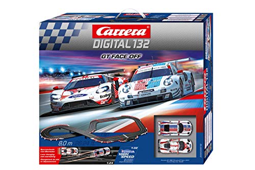 Carrera DIGITAL 132 GT Race Off Autorennbahn Set │ 2 ferngesteuerte Slotcars für drinnen │ Premium-Rennbahn im originalgetreuen Design bis zu 6 Spieler │ Spielzeug für Kinder ab 8 Jahren & Erwachsene Carrera DIGITAL 132 GT Race Off Autorennbahn Set │ 2 ferngesteuerte Slotcars für drinnen │ Premium-Rennbahn im originalgetreuen Design bis zu 6 Spieler │ Spielzeug für Kinder ab 8 Jahren & Erwachsene von Carrera
