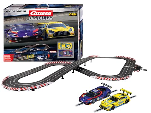 Carrera - 20030038 - Carrera Digital 132 | Pole to Podium Rennbahn-Set | Carrera Bahn und lizensierte Slotcars | bis zu 6 Spieler | Für Kinder ab 8 Jahren & Erwachsene von Carrera