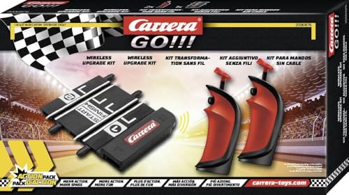 Carrera - 20061676 GO!!! Wireless Upgrade Kit (Juni) | Kabellose Handregler für GO!!! Rennbahnen | Enthält Wireless Anschlussschiene & 2 Handregler | Verbesserter Komfort & Bewegungsfreiheit von Carrera