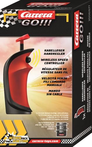 Carrera - 20061677 - Wireless Controller | Kabellose Steuerung für GO Rennbahnen | Einfache Bedienung & ergonomisches Design | GO ZB Serie | Bewegungsfreiheit & Flexibilität | Inkl. 1 Handregler von Carrera