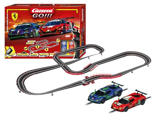 Carrera - 20062575 - Carrera GO!!! Ferrari Power Racing Rennbahn-Set I Rennbahn mit lizensierten Slotcars | bis zu 2 Spieler | Für Kinder ab 6 Jahren & Erwachsene von Carrera