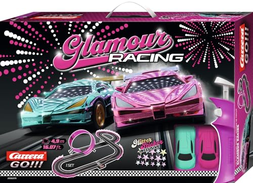 Carrera - 20062579 - Carrera GO!!! Pink Action Racing Rennbahn-Set I Rennbahn mit lizensierten Slotcars | bis zu 2 Spieler | Für Kinder ab 6 Jahren & Erwachsene von Carrera