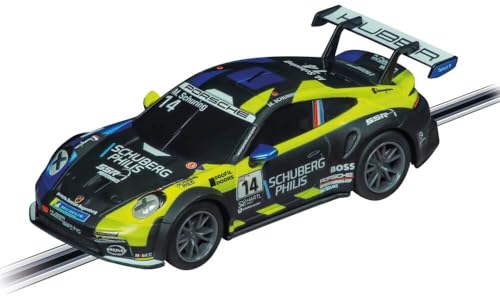 Carrera - 20064245 GO!!! Porsche 992 GT3 Cup Huber Racing, No.14 | Maßstab 1:43 Slotcar | Kompatibel mit GO!!!, GO!!! Plus & Battery Operated | Authentisches Designn von Carrera