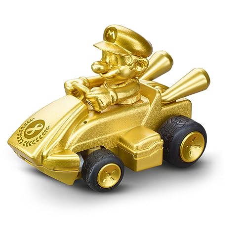 Carrera RC Mario Kart Mini RC Mario Gold I Für Kinder und Erwachsene, Jungs & Mädchen I Einzigartige Original Lizenz I Sofortiger Fahrspaß mit Ready to Run I Authentisches Mario Kart Erlebnis von Carrera