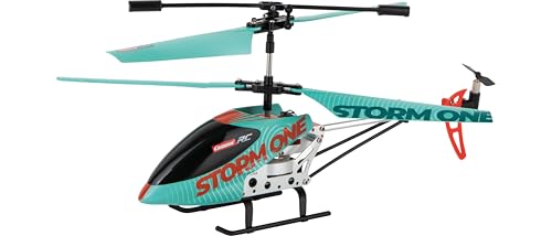 Carrera RC 2,4 GHz Storm One I Helikopter mit Rumpf aus Aluminium I Hoch qualitative koaxiale Rotorsteuerung I Gyro-System I Automatischer Flughöhen-Assistent mit Auto-Start & Landefunktion von Carrera