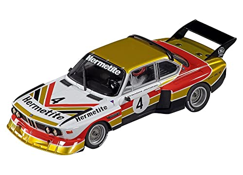 Carrera EVOLUTION I BMW 3.5 CSL No.4 Silverstone 6h 1976 I Auto für Rennbahn | Rennbahnen und lizensierte Slotcars | bis zu 2 Spieler | Für Jungs & Mädchen ab 8 Jahren & Erwachsene von Carrera