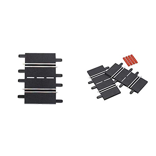 Carrera Rennbahn-Zubehör: 2x 11,5 cm 1/3 Geraden & 2x 8,6 cm 1/4 Geraden, für Carrera DIGITAL 124, DIGITAL 132 & Evolution, HO-Skala, Kunststoff, ohne Montage, 1,435 mm Spurweite von Carrera