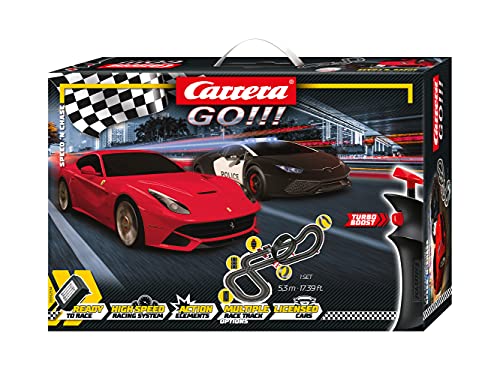 Carrera GO!!! Speed 'n Chase Rennbahn-Set I Rennbahnen und lizensierte Slotcars | bis zu 2 Spieler | Für Jungs und Mädchen ab 6 Jahren & Erwachsene von Carrera