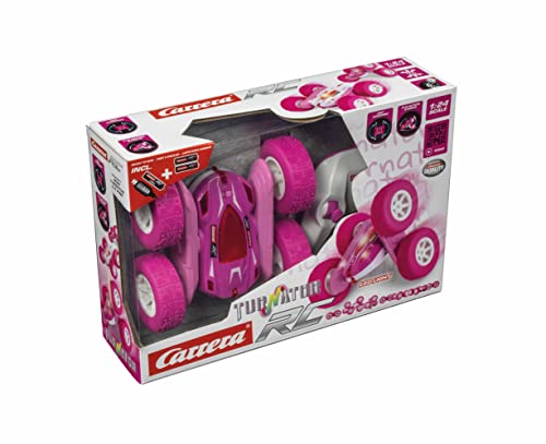 Carrera RC 2,4GHz Mini Turnator Pink I ferngesteuertes Auto ab 6 Jahren I Elektro-Car inkl. Fernbedienung, Akku & Batterien I Spielzeug für Kinder und Erwachsene für drinnen & draußen, Bunt von Carrera
