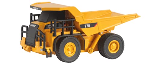 Carrera - 37026004 - CAT RC 770 Muldenkipper I 1:64 Ferngesteuertes Baustellenfahrzeug I Der perfekte Helfer für das Aufräumen nach dem Spielen I Bewegliche Teile I Bis zu 30 min Fahrzeit von Carrera