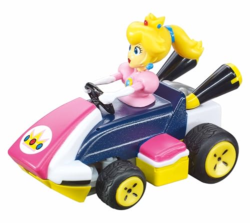 Carrera RC Mario Kart Mini RC Pfirsich, Für Kinder und Erwachsene, Jungen & Mädchen, Einzigartiger Originalführerschein, Sofortiger Fahrspaß mit Ready to Run, Authentisches Mario Kart-Erlebnis, Rosa von Carrera