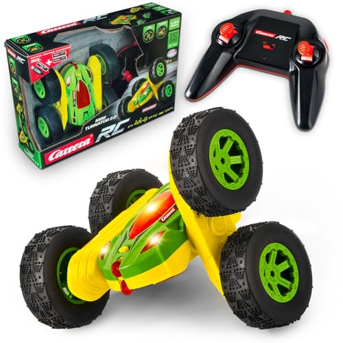 Carrera RC Mini Turnator 2.0 | 360° Flip | Kultiges ferngesteuertes Stunt-Auto mit LED-Lichtern | 16 cm Länge und 6 km/h schnell | Lange Akkulaufzeit | Ready to Run | Perfekt für Draußen ab 6 Jahren von Carrera