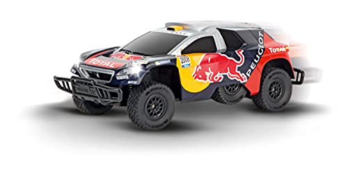 Carrera RC Peugeot 08 DKR 16 - Red Bull I Exklusive Original Lizenz I Perfektes Fahrerlebnis mit Digital-Proportionaler Steuerung I Fortschrittliche Technik für Offroad-Action I Langanhaltender Fahrspaß dank leistungsstarkem Akku I Realistische Front- & Bremslichter von Carrera