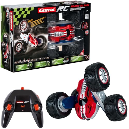 Carrera Turnator ferngesteuertes RC Fahrzeug mit 360° Bewegungsradius | Flip-Action Stunt | Bis zu 20 km/h & 20 Min Fahrzeit | Spritzwassergeschützt | Ready to Run | Ab 6 Jahren | 2.4GHz Technologie von Carrera