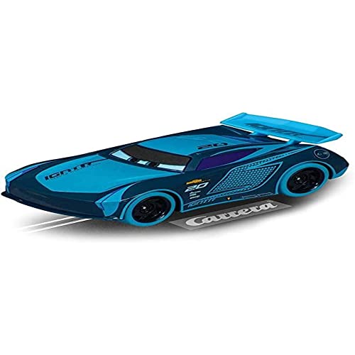 Carrera - 20064221 - Carrera GO!!! Jackson Storm Slotcar I Maßstab 1:43 I Offiziell Disney Pixar I Authentische Nachbildung I Glow in the Dark Funktion mit leuchtenden Scheinwerfern I Ideal für Kinder von Carrera