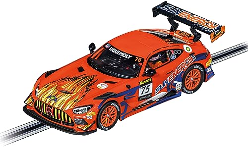 Carrera Evolution - 20027737 I Mercedes AMG GT3 Evo Sunenergy Racing No.75 I Maßstab 1:32 I Slotcar Racing mit Front& Rücklichtern I Geschenk für Motorsportfans von Carrera Evolution