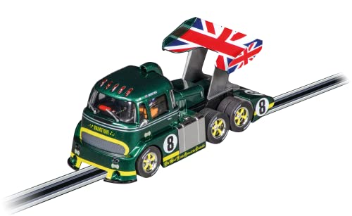 Carrera - 20031093 - Carrera Digital 132 I Racetruck Cabover British Racing Green, No.8 I Mächtiges Rennerlebnis mit britischer Renntradition I Slotcar im Maßstab 1:32 I Fahrzeugbeleuchtung von Carrera